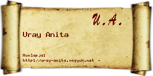 Uray Anita névjegykártya